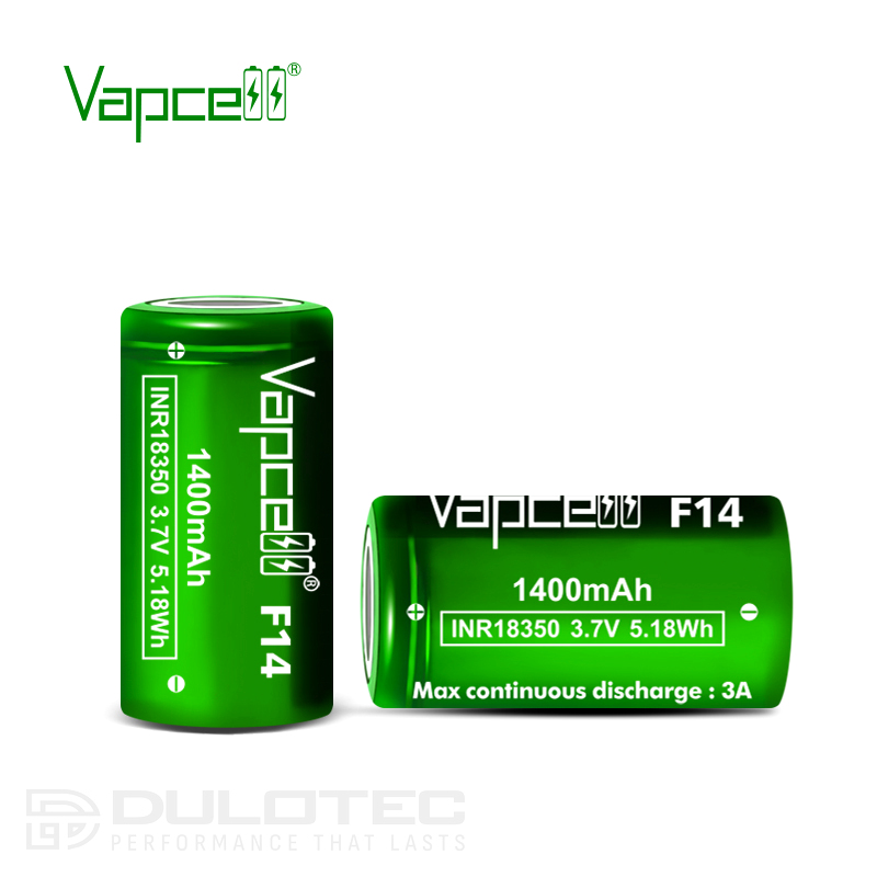 „Vapcell“ 18350 F14 baterija, 1400 mAh, 3 A » Dulotec.LT