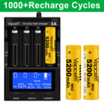 „Vapcell M52“ 21700 5200 mAh baterija su apsauga ir iškilusia teigiamąja gnybta » Dulotec.LT