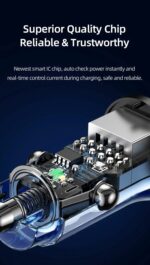 Automobilinis įkroviklis, USAMS US-CC162 C31 15 W, 2 išėjimai A+A CC162CC01 » Dulotec.LT