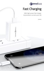Maitinimo adapteris, USAMS T22 QC3.0 – CC83TC01 » Dulotec.LT