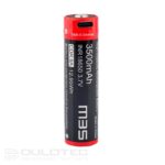 „Vapcell Dulotec 18650 M35“ 3500 mAh USB-C baterija su iškilusiu teigiamuoju galu ir apsauga » Dulotec.LT