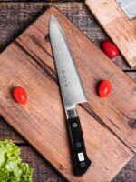 „Tojiro“ virėjo peilis, 210 mm, F-808 – iš VG10 sluoksniuoto plieno » Dulotec.LT