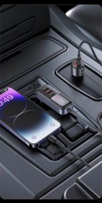 Automobilinis įkroviklis, USAMS S-CC213 C40 165 W, 2 USB-C + 3 USB-A PPS, 5 išėjimai CC213CC01 » Dulotec.LT