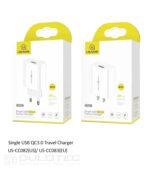 Maitinimo adapteris, USAMS T22 QC3.0 – CC83TC01 » Dulotec.LT