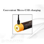 „Vapcell P1418A“ 14500 1800 mAh 1,5 V baterija su apsauga ir „Micro USB“ įkrovimo funkcija » Dulotec.LT