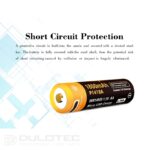 „Vapcell P1418A“ 14500 1800 mAh 1,5 V baterija su apsauga ir „Micro USB“ įkrovimo funkcija » Dulotec.LT