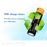 „Vapcell P1418A“ 14500 1800 mAh 1,5 V baterija su apsauga ir „Micro USB“ įkrovimo funkcija » Dulotec.LT