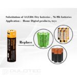 „Vapcell P1418A“ 14500 1800 mAh 1,5 V baterija su apsauga ir „Micro USB“ įkrovimo funkcija » Dulotec.LT