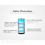 „Vapcell P1608A“ 16340 800 mAh baterija su apsauga ir „Micro USB“ įkrovimu » Dulotec.LT