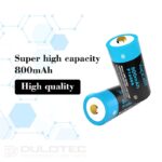 „Vapcell P1608A“ 16340 800 mAh baterija su apsauga ir „Micro USB“ įkrovimu » Dulotec.LT