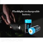 „Vapcell P1608A“ 16340 800 mAh baterija su apsauga ir „Micro USB“ įkrovimu » Dulotec.LT