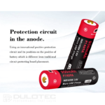 „Vapcell P1409A“ 14500 950 mAh baterija su apsauga ir „Micro USB“ įkrovimo jungtimi » Dulotec.LT