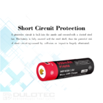 „Vapcell P1409A“ 14500 950 mAh baterija su apsauga ir „Micro USB“ įkrovimo jungtimi » Dulotec.LT