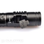 „Dulotec T1“ kompaktiškas taktinis žibintuvėlis su įkomplektuotu akumuliatoriumi » Dulotec.LT