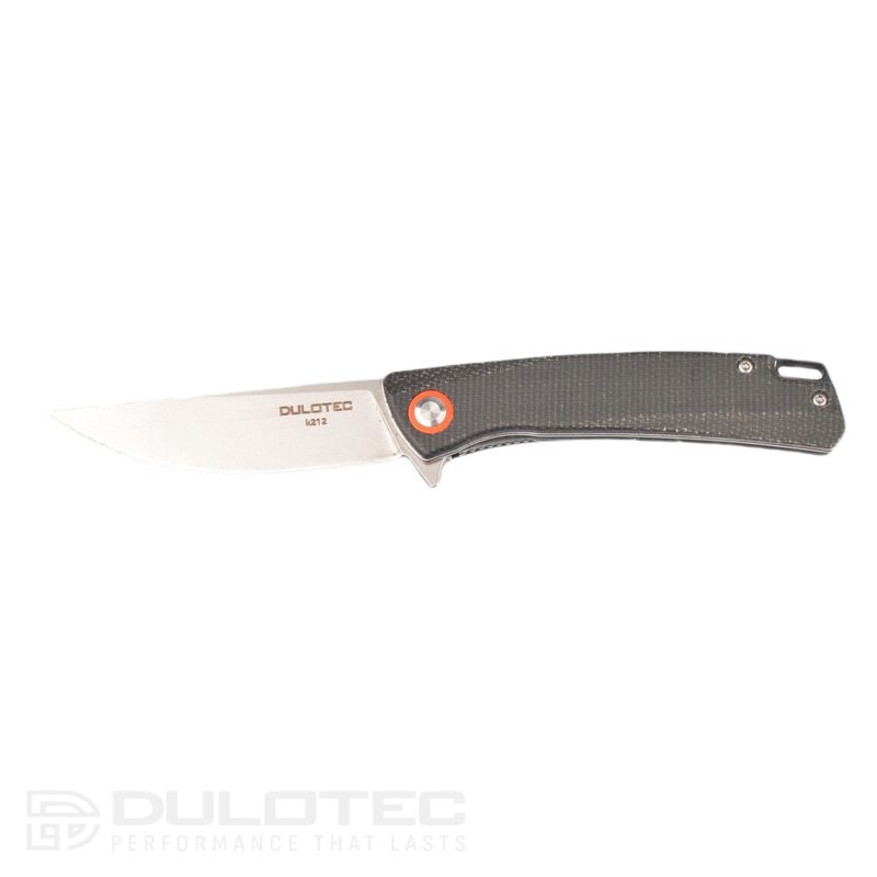 „Dulotec K212“ sulankstomas peilis – juodas, pagamintas iš 8Cr13 nerūdijančio plieno » Dulotec.LT