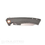 „Dulotec K215“ sulankstomas peilis – juodas, pagamintas iš 8Cr13Mov nerūdijančio plieno » Dulotec.LT