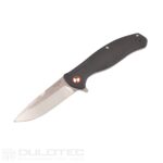 „Dulotec K222“ sulankstomas peilis – juodas, pagamintas iš 8Cr14Mov nerūdijančio plieno » Dulotec.LT