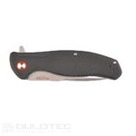 „Dulotec K222“ sulankstomas peilis – juodas, pagamintas iš 8Cr14Mov nerūdijančio plieno » Dulotec.LT