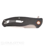 „Dulotec K222“ sulankstomas peilis – juodas, pagamintas iš 8Cr14Mov nerūdijančio plieno » Dulotec.LT