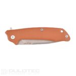„Dulotec K223“ sulankstomas peilis – rudos spalvos, pagamintas iš 5Cr14Mov nerūdijančio plieno » Dulotec.LT