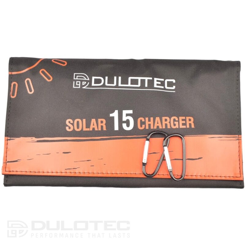 „Dulotec SC1 15 W“ nešiojamasis saulės energijos įkroviklis » Dulotec.LT