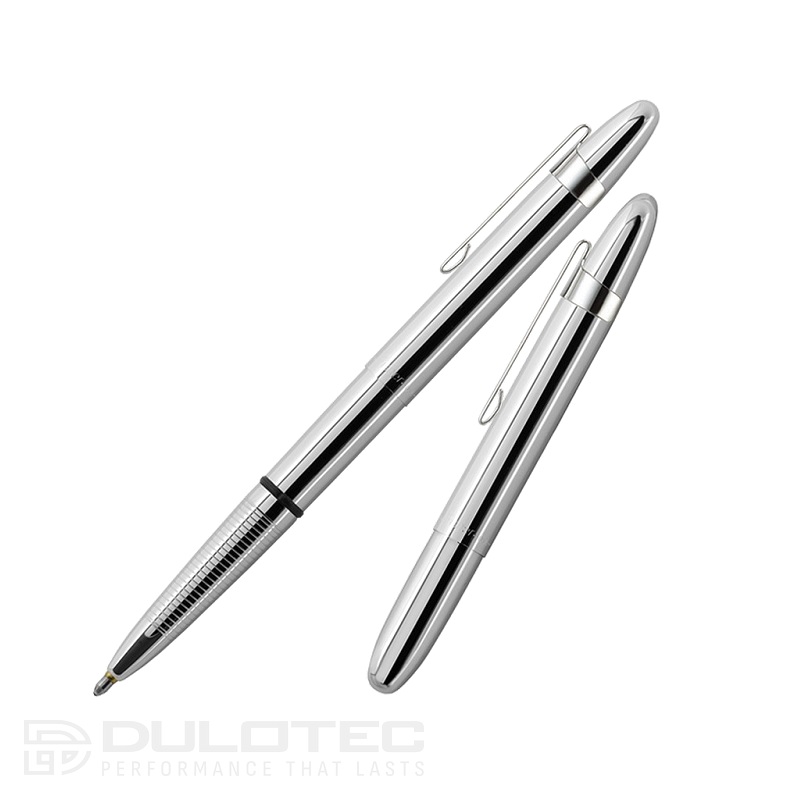 „Fisher Space Pen“ chromuotas „Bullet“ rašiklis su spaustuku – 400CL, supakuotas į dovanų dėžutę » Dulotec.LT