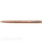 „Fisher Space Pen“ antimikrobinis „Raw Brass Cap-O-Matic“ rašiklis su chromuotu spaustuku, modelis M4RAW, dovanų dėžutėje » Dulotec.LT