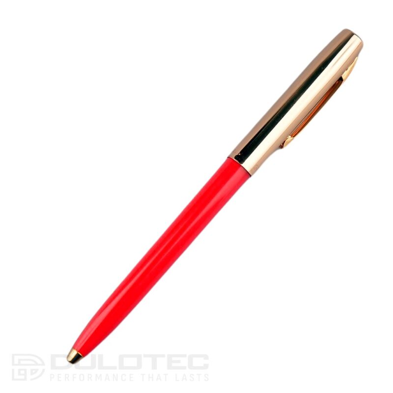 „Fisher Space Pen Cap-O-Matic“ su žalvario dangteliu ir raudonu korpusu, modelis 775G-R, dovanų dėžutėje » Dulotec.LT