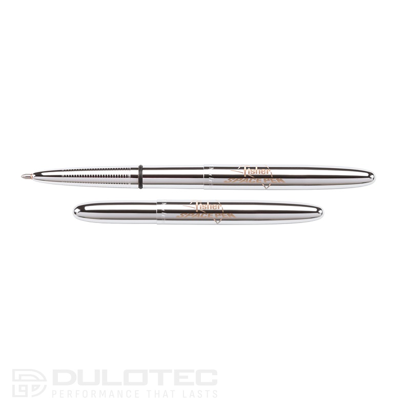„Fisher Space Pen“ chromo spalvos „Bullet“ rašiklis su „Space Pen“ logotipu, be spaustuko, 400/FSP » Dulotec.LT