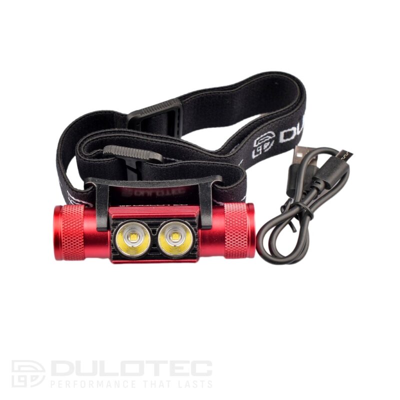 Galingas „Dulotec H1“ žibintuvėlis + 3000 mAh baterija, balta šviesa » Dulotec.LT