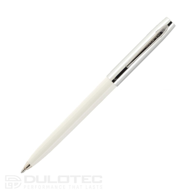 „Fisher Space Pen Cap-O-Matic“ su žalvario dangteliu ir baltu korpusu, modelis 775-W, dovanų dėžutėje » Dulotec.LT