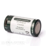„Keeppower“ RCR123A 1000 mAh baterija su apsauga ir „Micro USB“ įkrovimo jungtimi » Dulotec.LT