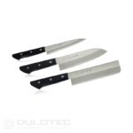 „Tojiro Basic TBS-300“ virtuvinių peilių rinkinys – iš VG10 laminuoto plieno » Dulotec.LT