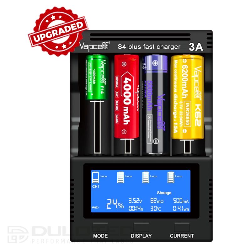 „Vapcell S4 Plus“ įkroviklis » Dulotec.LT