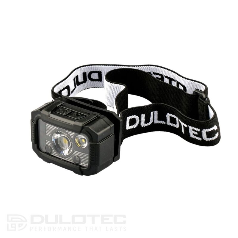 „Dulotec BH3R“ žibintuvėlis – juodos spalvos, su įmontuotu 1500 mAh akumuliatoriumi ir jutikliniais valdymo elementais » Dulotec.LT