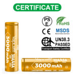 „Vapcell“ 18650 U30 3000 mAh 30 A itin didelio išsikrovimo baterija » Dulotec.LT