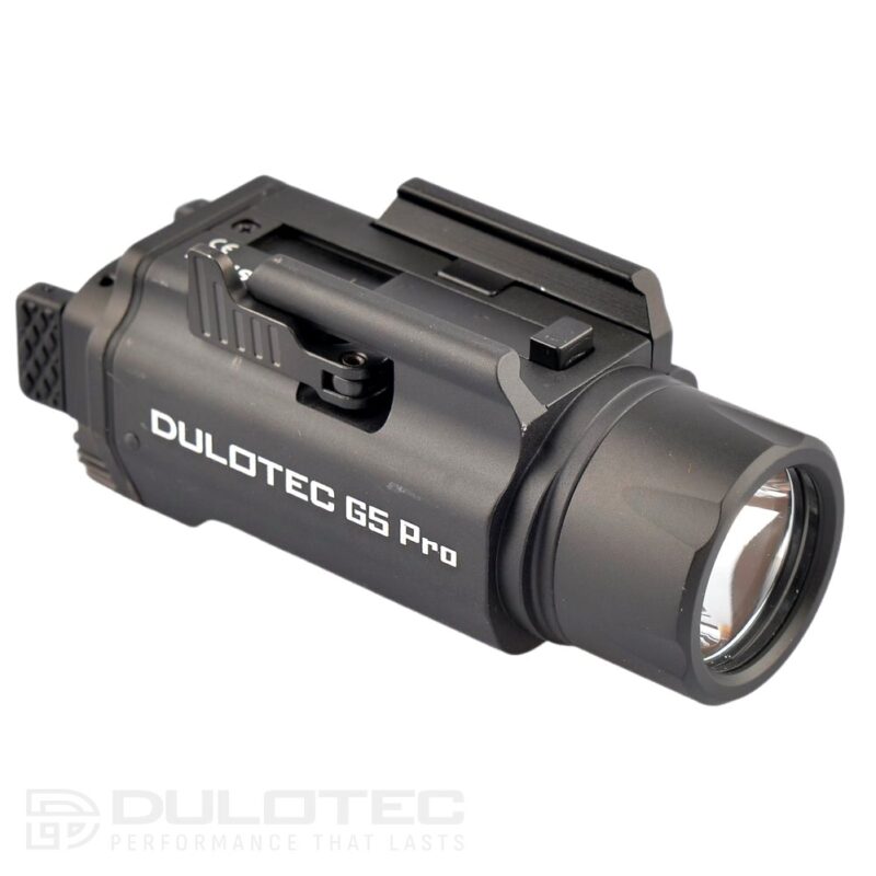 „Dulotec G5 Pro“ pistoletinis žibintuvėlis – montuojamas po vamzdžiu su žaliu lazeriniu taikikliu » Dulotec.LT