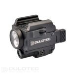 „Dulotec G4“ pistoletinis žibintuvėlis – montuojamas po vamzdžiu, su raudonu lazeriniu taikikliu » Dulotec.LT