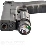 „Dulotec G5 Pro“ pistoletinis žibintuvėlis – montuojamas po vamzdžiu su žaliu lazeriniu taikikliu » Dulotec.LT