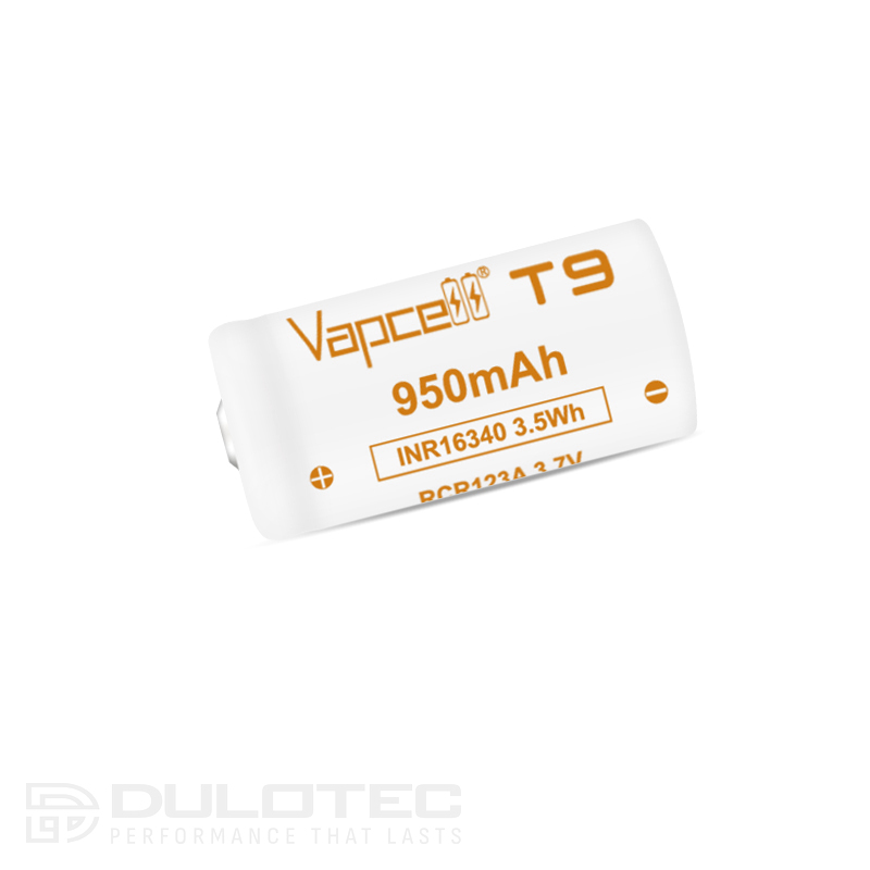 „Vapcell“ 16340 T9 950 mAh 3A baterija » Dulotec.LT