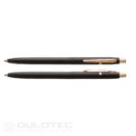 „Fisher Space Pen“ matinės juodos spalvos „Shuttle Space Pen“ rašiklis su auksiniais akcentais – CH4B » Dulotec.LT
