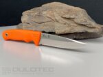 „Linder Joe Vogel Evo-X Super Edge 7“ peilis su fiksuotu ašmeniu — oranžinė rankena » Dulotec.LT