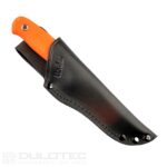 „Linder Super Edge 1“ peilis su fiksuotu ašmeniu – oranžinė rankena » Dulotec.LT