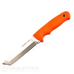 „Linder Worker Super Edge 8“ peilis su fiksuotu ašmeniu – oranžinė rankena » Dulotec.LT