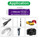 „Vapcell 14500 F15“ 1500 mAh 3 A akumuliatorius » Dulotec.LT