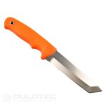 „Linder Worker Super Edge 8“ peilis su fiksuotu ašmeniu – oranžinė rankena » Dulotec.LT