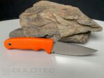„Linder Super Edge 1“ peilis su fiksuotu ašmeniu – oranžinė rankena » Dulotec.LT