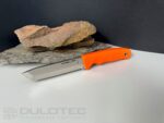„Linder Worker Super Edge 8“ peilis su fiksuotu ašmeniu – oranžinė rankena » Dulotec.LT