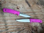 „Linder Joe Vogel Evo-X Super Edge 7“ peilis su fiksuotu ašmeniu – rausva rankena » Dulotec.LT