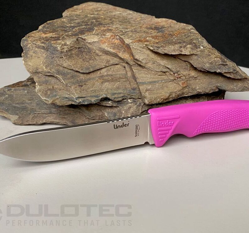 „Linder Super Edge 2“ peilis su fiksuotu ašmeniu – rožinė rankena » Dulotec.LT